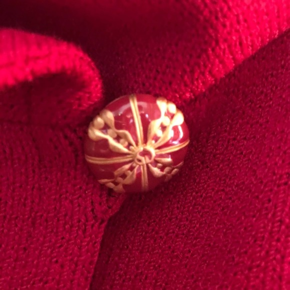 Red Women's Jacket by St. John - Picture 5 of 7